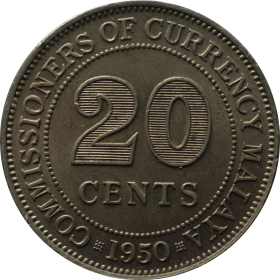 20 centow 1950 malaje a